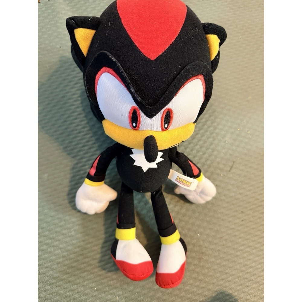 Sonic the Hedgehog‎ Shadow Stuffed Plush Black Sega Toy Factory 8"